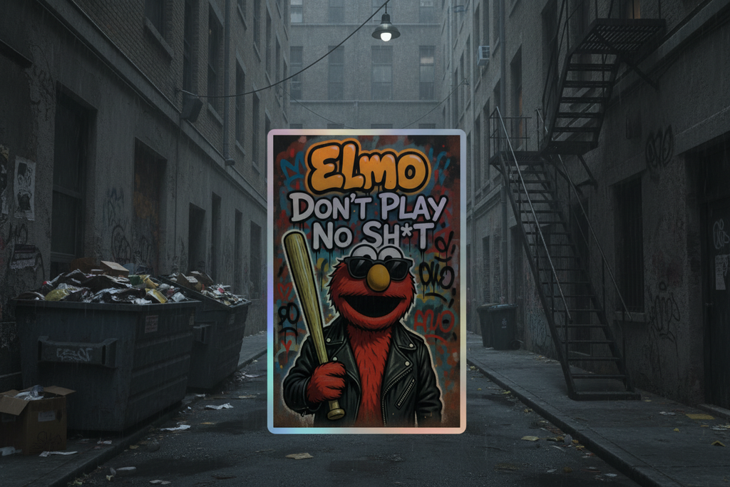 'Elmo Don't Play No Sh*T' (Holographic stickers)